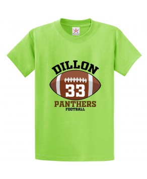 Dillon 33 Panthers Football Classic Unisex Kids and Adults T-Shirt For Football Lovers